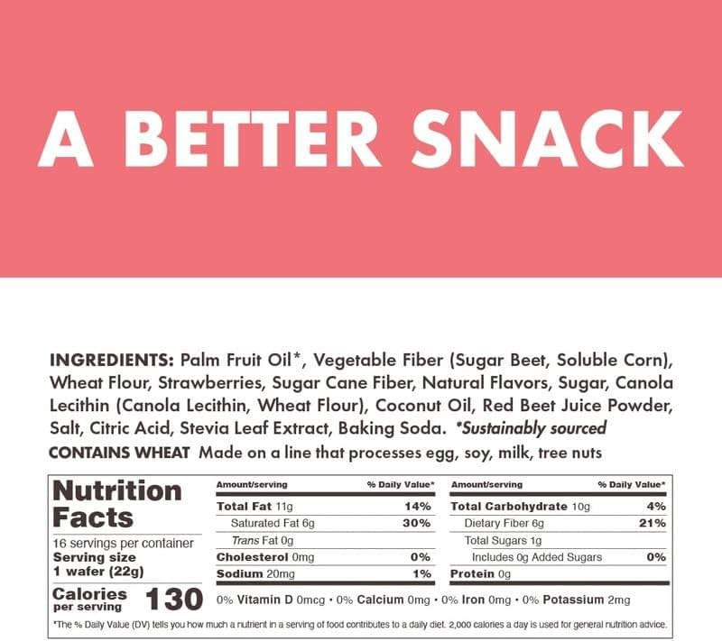 Rip Van Strawberry Keto Wafer Cookies - Healthy Vegan Snacks - Non GMO, Low Sugar (1g), Low Calorie - 16 Count - Image 2