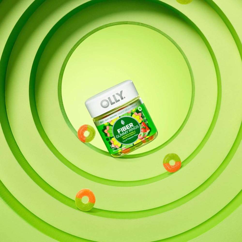 Olly, Fiber Gummy Rings, 5g Fos Prebiotic Fiber, Digestive Health Supplement,* Strawberry Watermelon Flavored, 25 Day Supply, 50 Count - Image 5