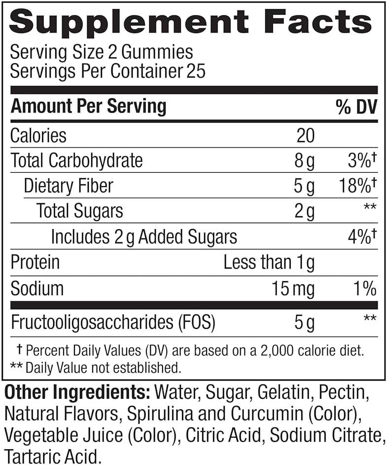 Olly, Fiber Gummy Rings, 5g Fos Prebiotic Fiber, Digestive Health Supplement,* Strawberry Watermelon Flavored, 25 Day Supply, 50 Count - Image 7