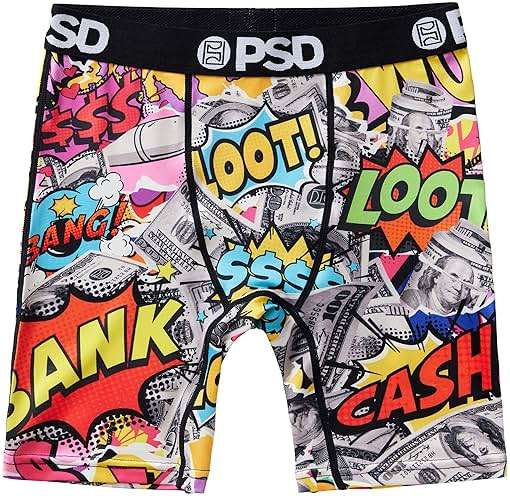 PSD Underwear Youth Boys Boxer Brief - Various Print Comfortable Active Underwear for Boys, Kids Boys Underwear Packs - Image 1