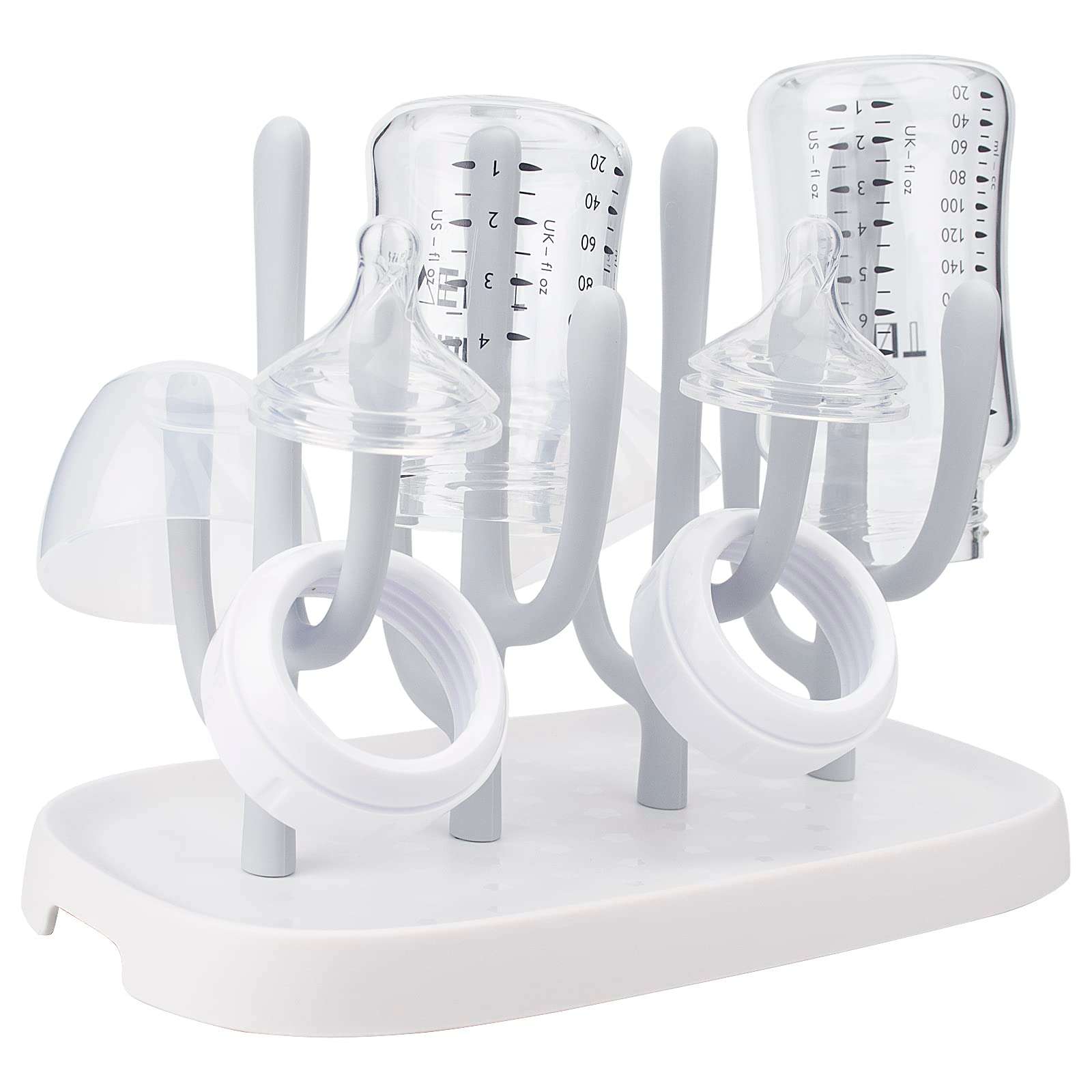 Baby Bottle Drying Rack, Space Saving Bottle Dryer Holder for Bottles, Nipples, Pump Parts, Cups - Image 1