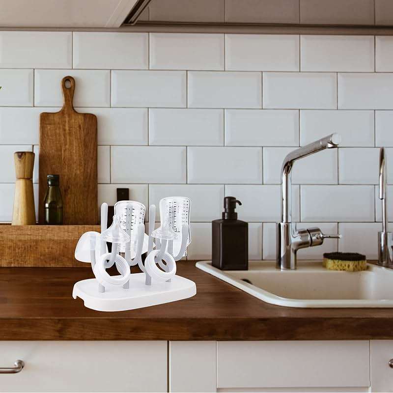 Baby Bottle Drying Rack, Space Saving Bottle Dryer Holder for Bottles, Nipples, Pump Parts, Cups - Image 7