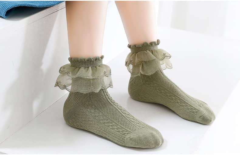 Toptim Kids Girls' Transparent Frilly Ruffle Crew Socks Little Girl Dance Dress Sock - Image 5