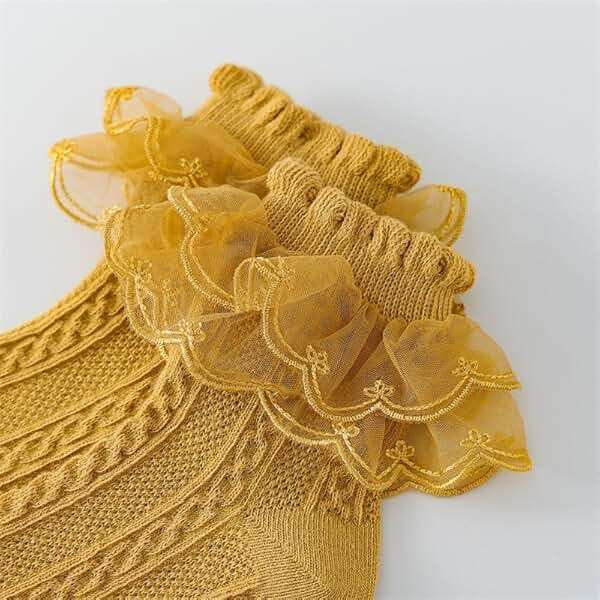 Toptim Kids Girls' Transparent Frilly Ruffle Crew Socks Little Girl Dance Dress Sock - Image 6