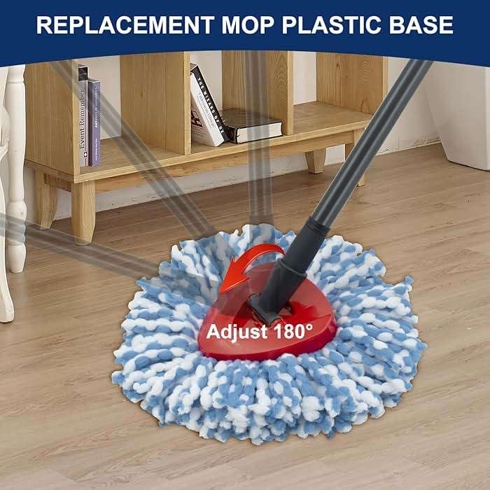Spin Mop Replacement Head Base Compatible with Ocedar RinseClean 2 Tank System Only Spin Mop Heads Base Replacement for O Cedar Mop Replace Head, Rotating Mop Base for EasyWring RinseClean Spin Mop - Image 6