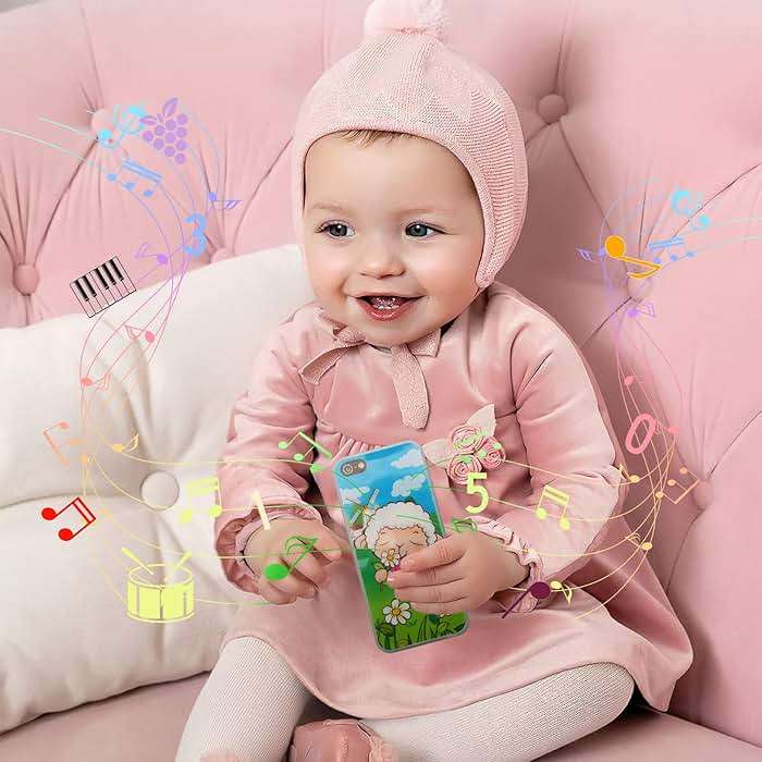 Wolmund Toy Learning Play Cell Phone with 8 Functions and Dazzling Lights Interactive Toy for Toddler Baby Kids Boys Girls - Image 7