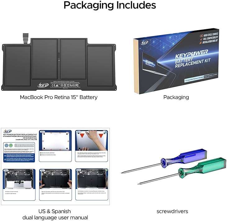 Key Power A1466 Battery, 13 inch MacBook Air Battery Replacement for A1466 (Mid 2012/2013, Early 2014/2015, 2017), A1369 (Late 2010, Mid 2011), Compatible Laptop Models A1496 A1377 A1405 - Image 6