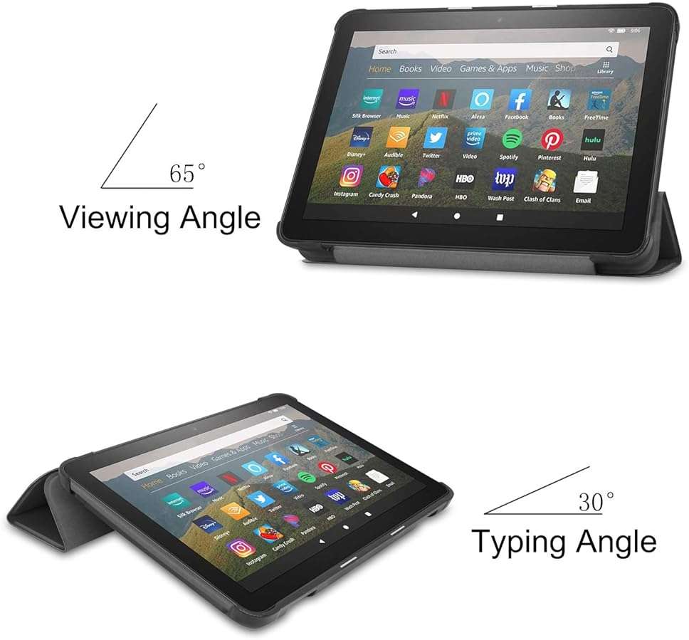 Amazon Fire HD 8 Tablet Case,Tablet Case Fits Amazon Kindle Fire HD 8 & 8 Plus Tablet (8”12th/10th Generation, 2024/2022/2020 Release) Trifold Stand Cover with Backshell with Auto Wake/Sleep. - Image 4