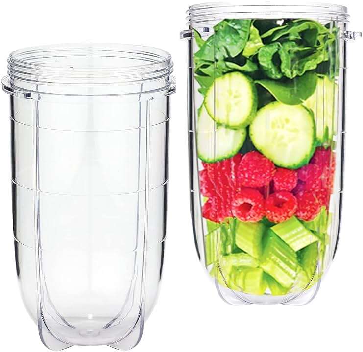 16OZ Replacement Cups Jar for Magic Bullet MBR-1101, MB1001B, MB1001C, MB1001A 250W MB1001 Series Blender Parts. (2PACK) - Image 1