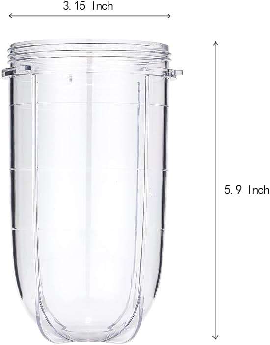 16OZ Replacement Cups Jar for Magic Bullet MBR-1101, MB1001B, MB1001C, MB1001A 250W MB1001 Series Blender Parts. (2PACK) - Image 2