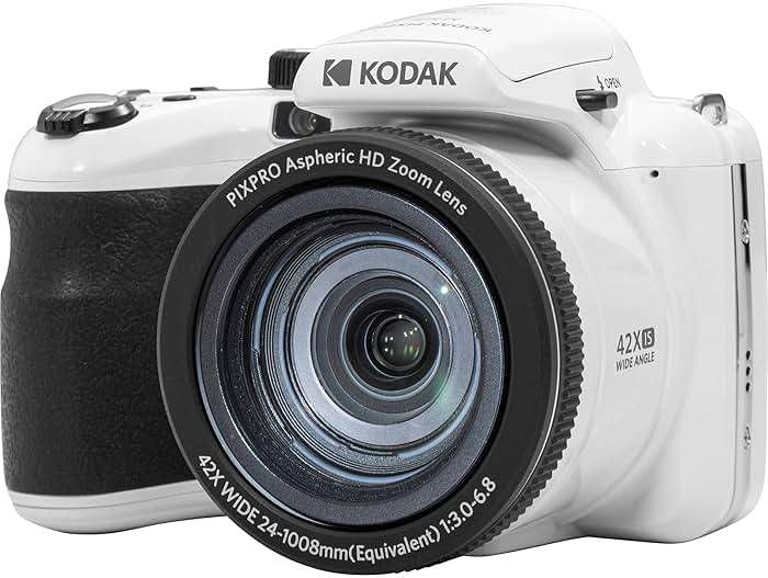 Kodak PIXPRO AZ425 Digital Camera + 64GB Memory Card + Camera Case (Black) + USB Card Reader + Table Tripod + Accessories (White) - Image 2