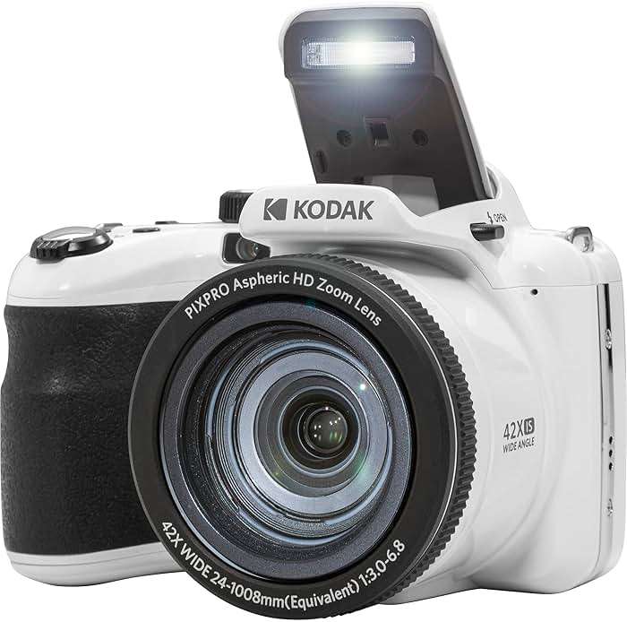 Kodak PIXPRO AZ425 Digital Camera + 64GB Memory Card + Camera Case (Black) + USB Card Reader + Table Tripod + Accessories (White) - Image 4