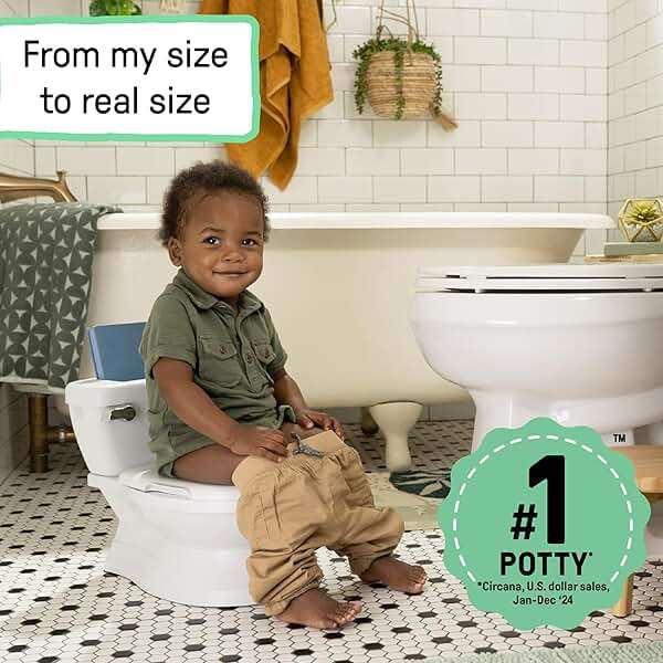 Ingenuity My Size Potty Pro 2-in-1 Potty Training Toilet, Floor Potty with Removable Potty Seat for Standard Toilets, Realistic Flushing Sound, For Toddlers Ages 18+ months, Up to 50 lb - Image 4