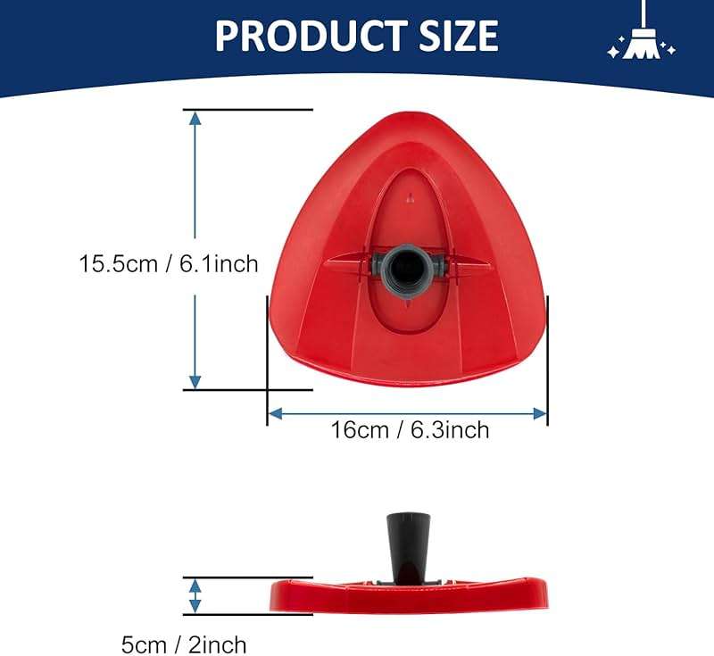 Spin Mop Replacement Head Base Compatible with Oceda EasyWring 1-Tank System Mop Rotating Triangle Mop Head Cover Replacement Rotating Mop Base Plastic Base for Spin Mop Accessories - Image 4