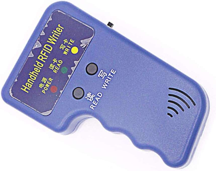 Riversmerge Handheld 125khz Copier RFID Smart ID Card Duplicator Used for T5577 or EM4305+5pcs T5577 NO.3 Keychains +5 T5577 Cards - Image 8