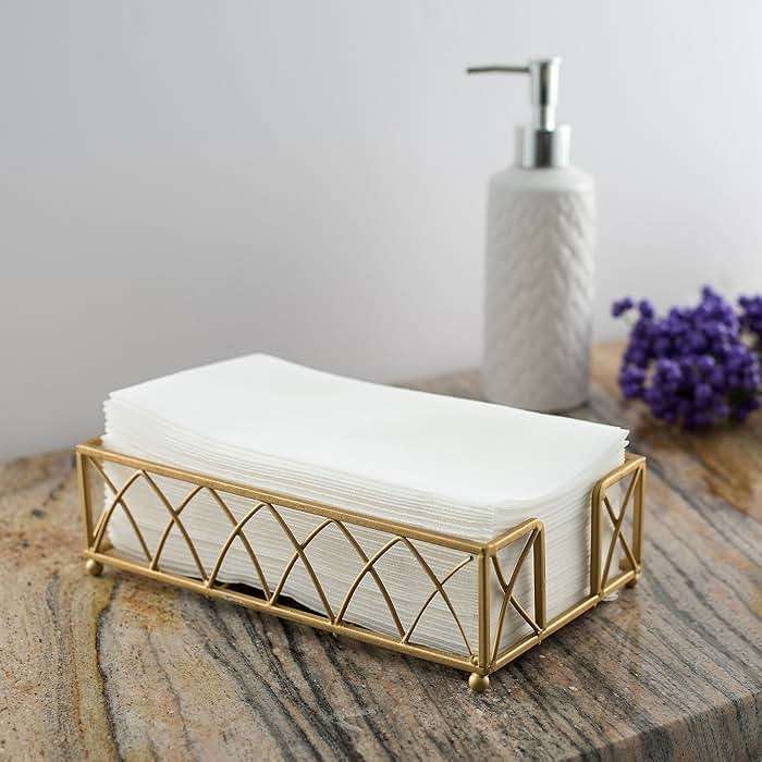 1200-Pack BloominGoods Disposable Bathroom Napkins | 12" x 17" Single-Use Classic Lite Linen-Feel Guest Towels, Made in USA | Cloth-Like Hand Towels, White - Image 2