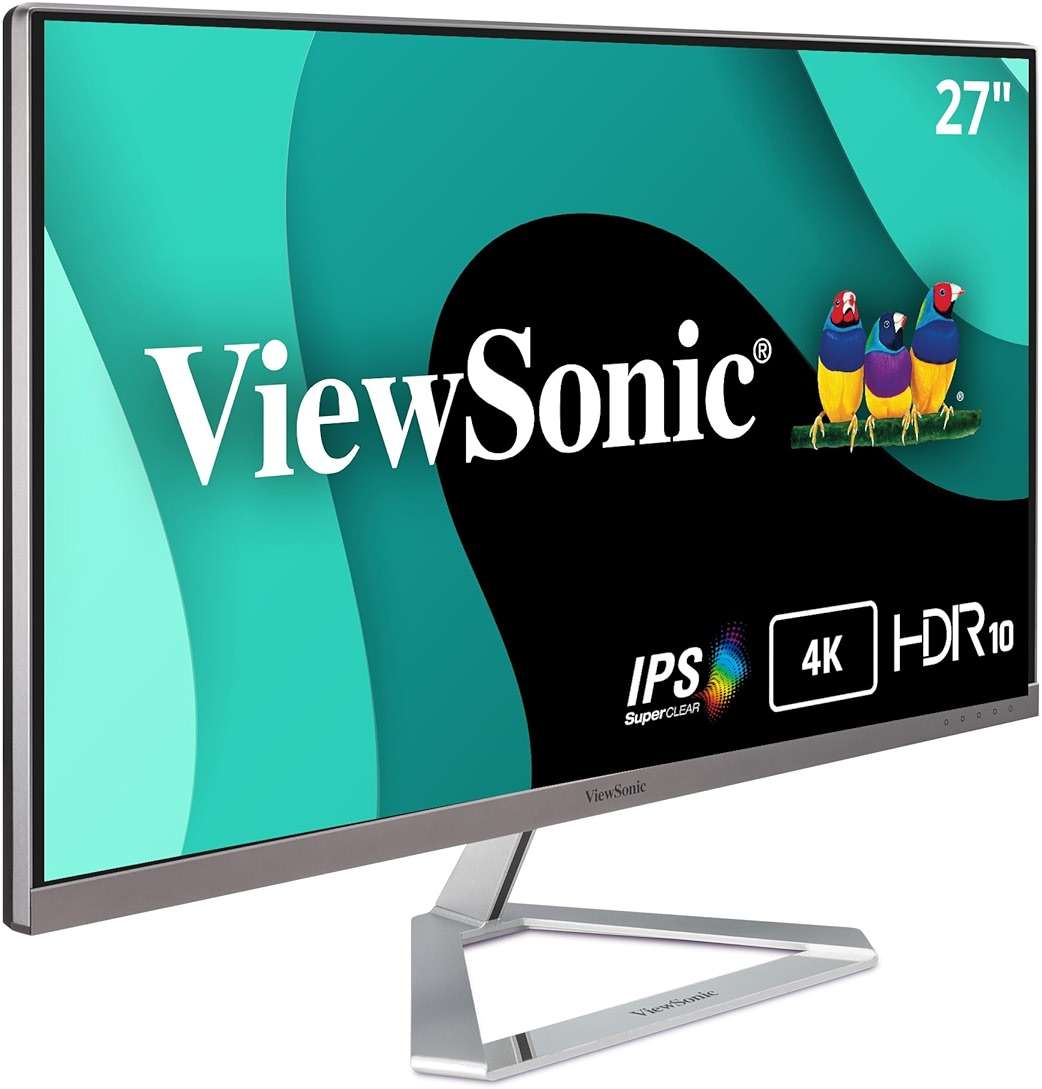 ViewSonic VX2776-4K-MHDU 27 Inch 4K Monitor, IPS with 65W USB-C and HDR10 for Ultimate Home and Office Entertainment, Ultra-Thin Bezels, DisplayPort for Daisy Chain, and HDMI Inputs - Image 1