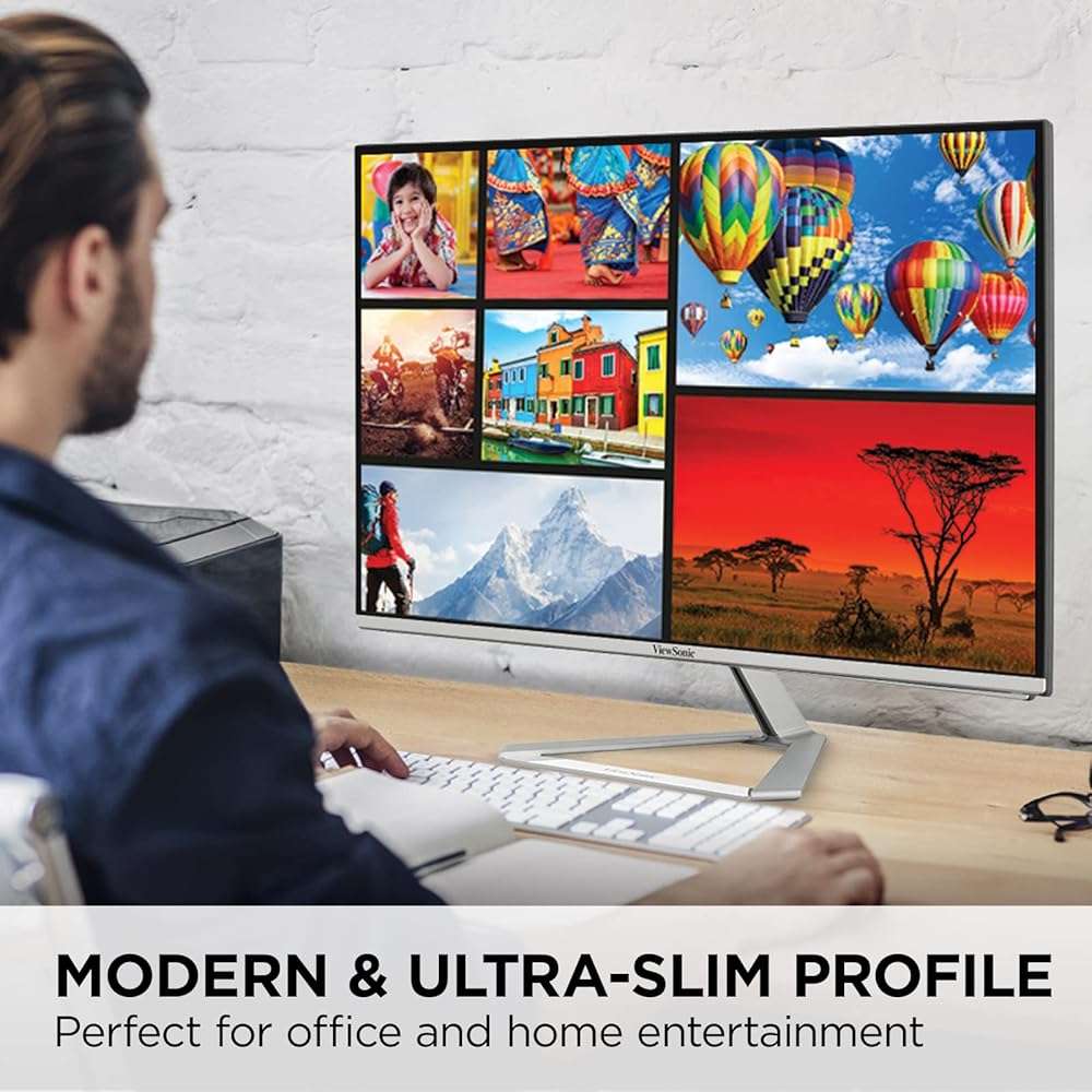 ViewSonic VX2776-4K-MHDU 27 Inch 4K Monitor, IPS with 65W USB-C and HDR10 for Ultimate Home and Office Entertainment, Ultra-Thin Bezels, DisplayPort for Daisy Chain, and HDMI Inputs - Image 3