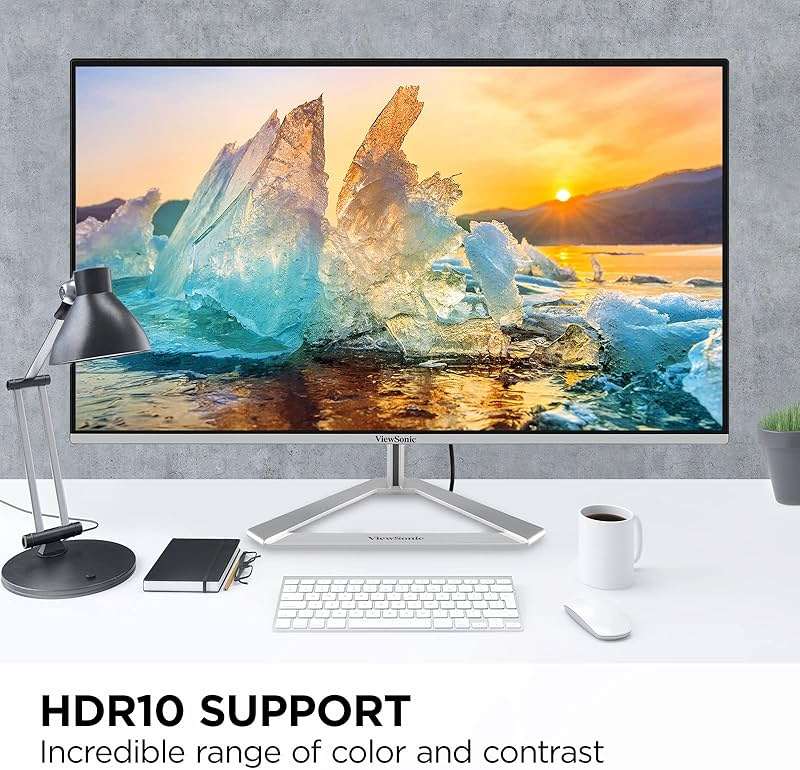 ViewSonic VX2776-4K-MHDU 27 Inch 4K Monitor, IPS with 65W USB-C and HDR10 for Ultimate Home and Office Entertainment, Ultra-Thin Bezels, DisplayPort for Daisy Chain, and HDMI Inputs - Image 4