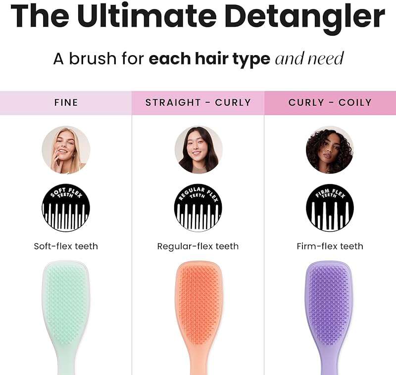 Tangle Teezer Ultimate Detangler Brush for Wet & Dry Hair, Eliminates Knots & Reduces Breakage for Straight to Wavy Hair Types, Amazon Exclusive Apricot - Image 9