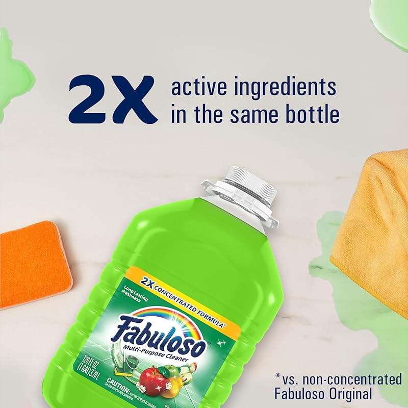 Fabuloso 2X Multi-Purpose Cleaner, No Rinse Floor Cleaner, Long-Lasting Freshness, Passion of Fruits Scent, 128 fl oz - Image 4