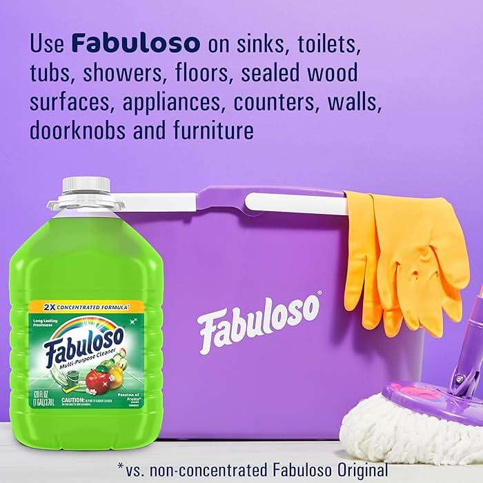Fabuloso 2X Multi-Purpose Cleaner, No Rinse Floor Cleaner, Long-Lasting Freshness, Passion of Fruits Scent, 128 fl oz - Image 7