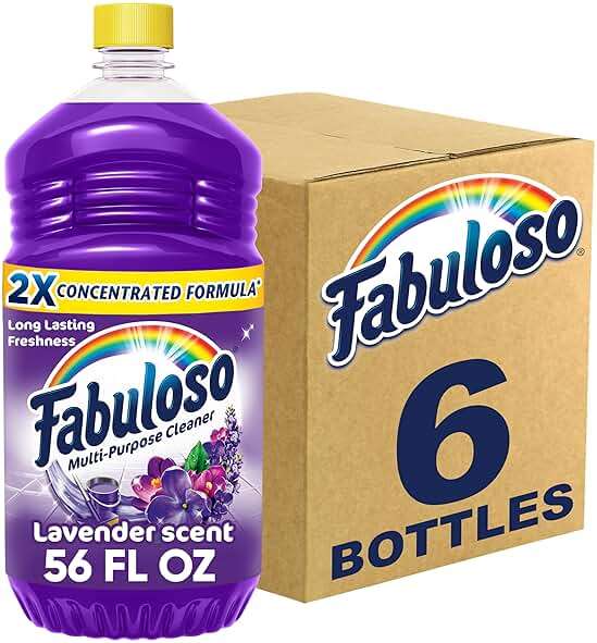 Fabuloso 2X Multi-Purpose Cleaner, No Rinse Floor Cleaner, Long-Lasting Freshness, Lavender Scent, 56 fl oz - Image 1