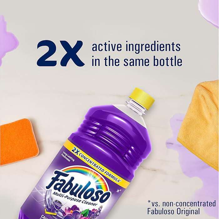Fabuloso 2X Multi-Purpose Cleaner, No Rinse Floor Cleaner, Long-Lasting Freshness, Lavender Scent, 56 fl oz - Image 2