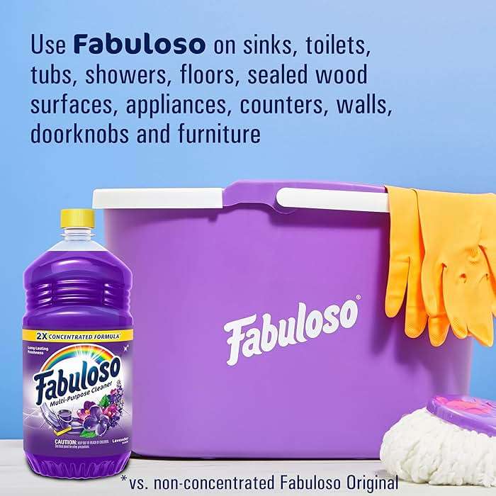 Fabuloso 2X Multi-Purpose Cleaner, No Rinse Floor Cleaner, Long-Lasting Freshness, Lavender Scent, 56 fl oz - Image 5