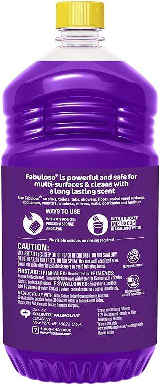 Fabuloso 2X Multi-Purpose Cleaner, No Rinse Floor Cleaner, Long-Lasting Freshness, Lavender Scent, 56 fl oz - Image 9