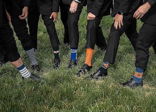 7Bigstars Mens Cotton Dress Crew Socks, 4-6 Pairs Patterned Assortment - Argyle, Striped, Soft Breathable Everyday Fit - Image 3