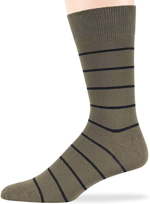 7Bigstars Mens Cotton Dress Crew Socks, 4-6 Pairs Patterned Assortment - Argyle, Striped, Soft Breathable Everyday Fit - Image 8