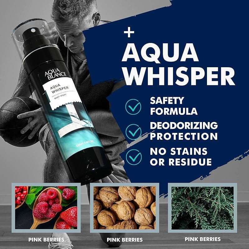 AQUA BLANCE Body Spray for Men, Mens Fragrance Mist, Pack of 3, Each 3.4 Fl Oz - Image 3