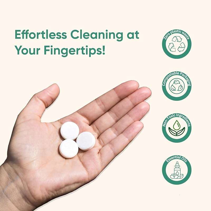 Green Llama Eco-Friendly Cleaning Tablet Variety Pack - Multi-Surface, Glass & Bathroom Cleaner Refills, Compostable, Plant-Based, Family & Pet Safe - Sample Pack with 6 Tablets - Image 3