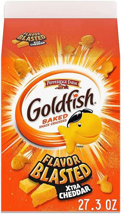 Goldfish Flavor Blasted Xtra Cheddar Cheese Crackers, 27.3 Oz Carton - Image 1