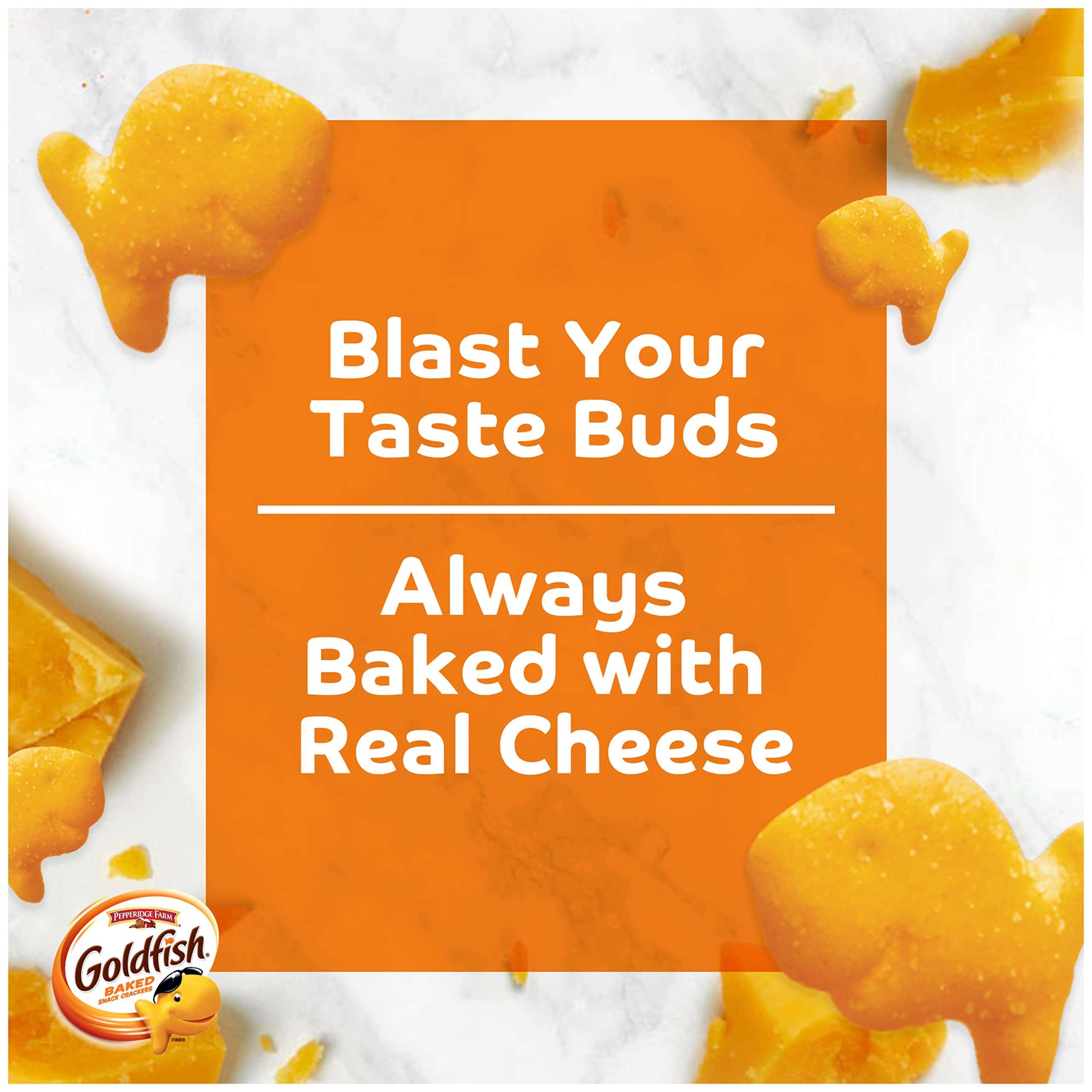 Goldfish Flavor Blasted Xtra Cheddar Cheese Crackers, 27.3 oz Carton - Image 4