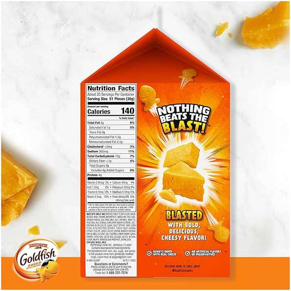 Goldfish Flavor Blasted Xtra Cheddar Cheese Crackers, 27.3 Oz Carton - Image 6