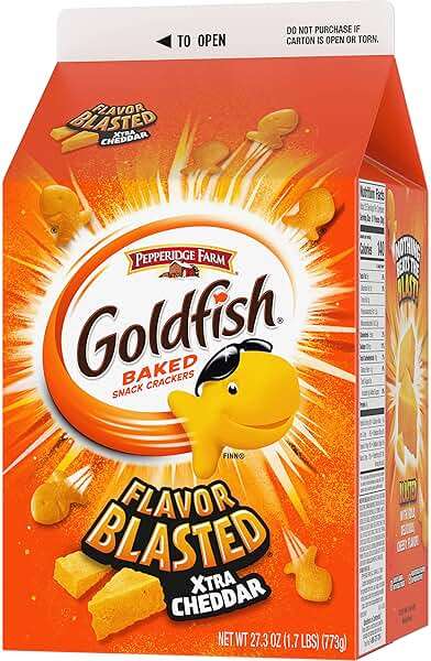 Goldfish Flavor Blasted Xtra Cheddar Cheese Crackers, 27.3 Oz Carton - Image 8