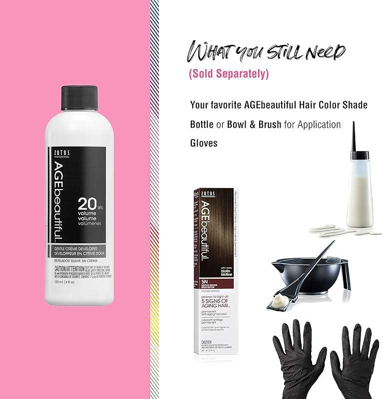 AGE beautiful Gentle Creme Hair Developers | For Permanent Hair Color Dyes, Toners, Lighteners | Professional Salon Coloring | Long Lasting Haircolor for Gray Coverage - Image 5