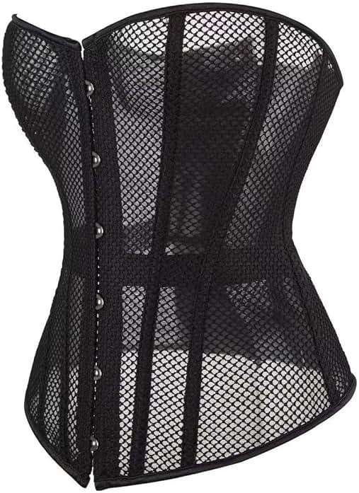 SHYMMUO Black Corset Top for Women Strapless Mesh Bustier Sexy Corset Tops for Women Party Club Halloween Costume - Image 2