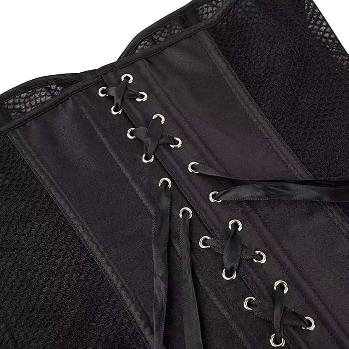 SHYMMUO Black Corset Top for Women Strapless Mesh Bustier Sexy Corset Tops for Women Party Club Halloween Costume - Image 7