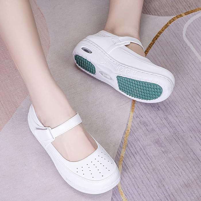 WCXTY White Nursing Shoes Women,Comfortable Breathable Working Work Mary Jane Sneakers,Professional Slip Resistant Healthcare Nurse Shoes for Women,for Medical Workers,Doctors - Image 5