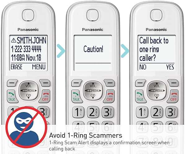 Panasonic Cordless Phone with Answering Machine, Link2Cell Bluetooth, Voice Assistant and Advanced Call Blocking, Expandable System with 4 Handsets - KX-TGD864W (White) - Image 6