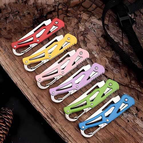 SWBIYING Pocket Knives &Folding Knives,Small Mini,Cool Cute Key Accessories | 6 Pcs Pocket Knife Set,Stainless Steel,Cool Gadgets,Box Cutter,EDC,Hunting,Survival,Camping,Outdoor,Hunting,Perfect for women - Image 6