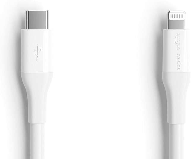 Amazon Basics MFi Certified USB-C to Lightning Fast Charging Cable, Power Delivery, Nylon Braided, 10 ft, White - Image 5