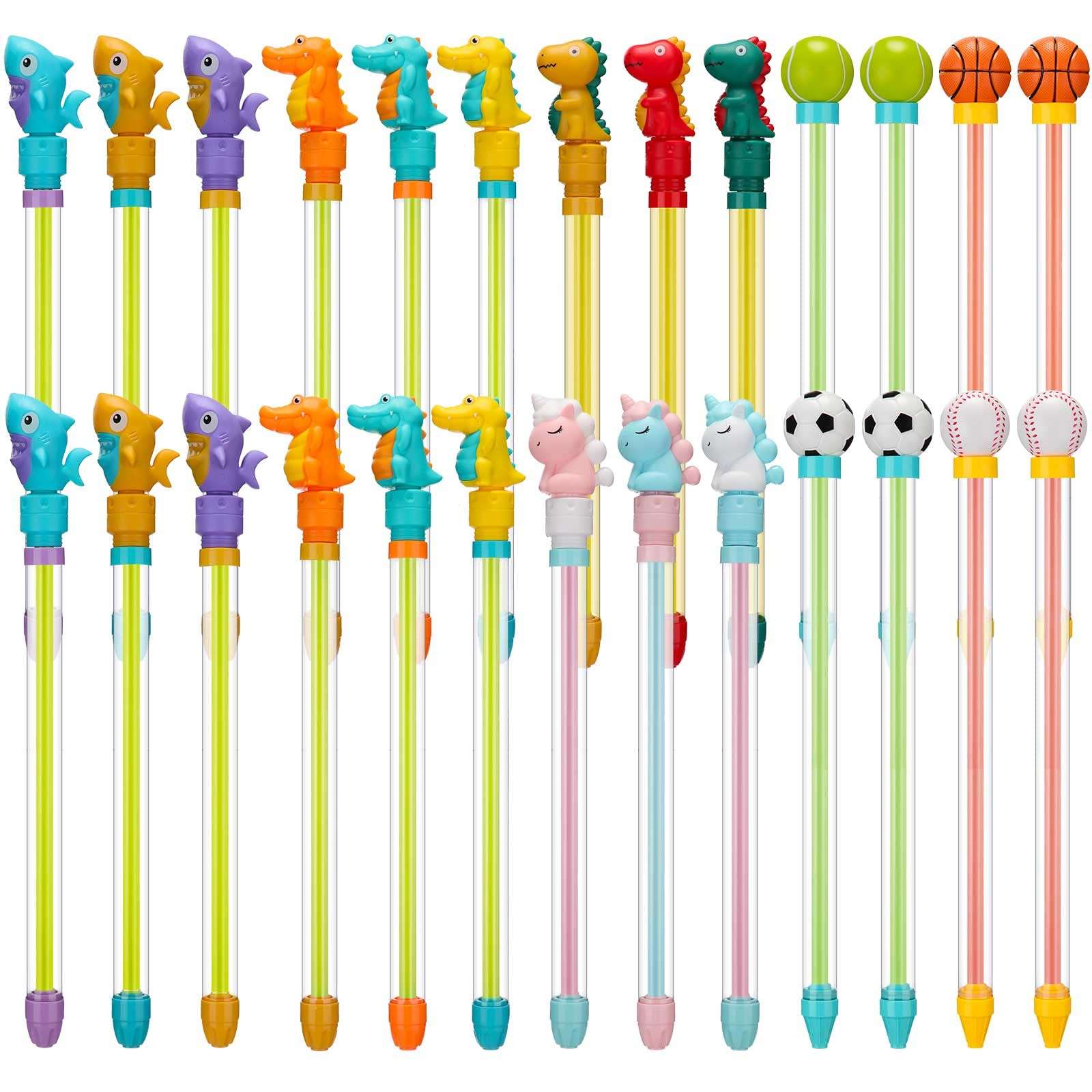 Leyndo 26 Pcs Water Guns Bulk 14.9'' Summer Water Guns Water Squirter Water Fighting Play Toys for Kids Summer Outdoor Swimming Pool Backyard Water Game (Lovely Style) - Image 1