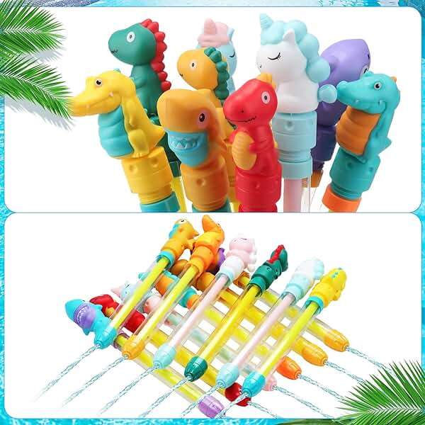 Leyndo 26 Pcs Water Guns Bulk 14.9'' Summer Water Guns Water Squirter Water Fighting Play Toys for Kids Summer Outdoor Swimming Pool Backyard Water Game (Lovely Style) - Image 4