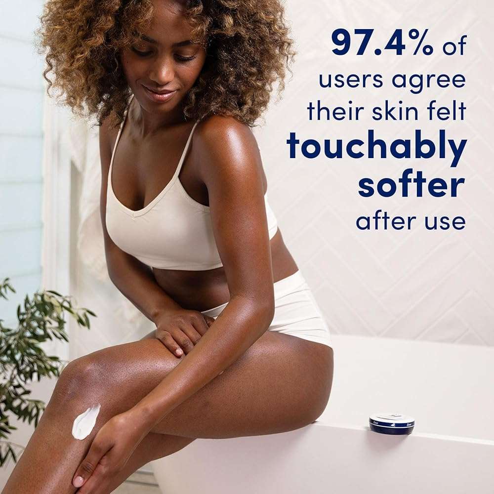Dove Nourishing Body Care, Face, Hand, and Body Rich Nourishment Cream for Extra Dry Skin with 48-Hour Moisturization, 4-Pack, 2.53 Oz Each Jar - Image 6