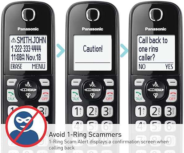 Panasonic Cordless Phone with Advanced Call Block, Bilingual Caller ID, Easy to Read Large High-Contrast Display, Expandable System with 1 Handset, KX-TGD810B (Black) - Image 6