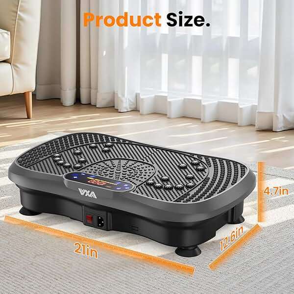 AXV Vibration Plate Fitness Platform Exercise Machine Vibrating Shaking Full Body Shaker Workout Vibrate Stand Shake Board Sport for Weight Loss Fat Burner for Gym Home Office - Image 9